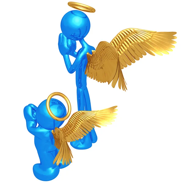 Oryginalny i naśladowca anioł — Zdjęcie stockowe