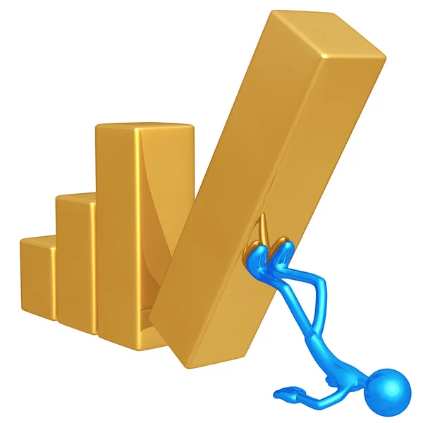 Lifting Bar Graph — Stock Photo, Image