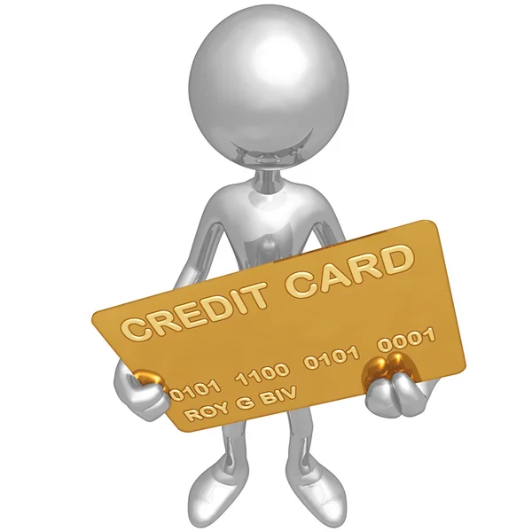 Creditcard bedrijf goud — Stockfoto