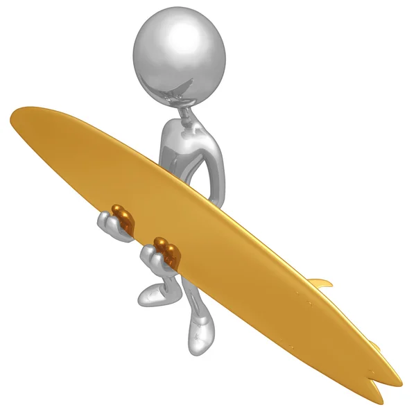 Holding Surfboard — Stock Photo, Image
