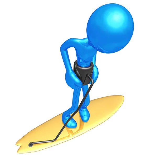 서핑 보드 라이프 라인 가죽 끈 — 스톡 사진