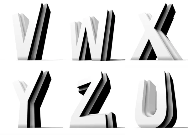Reihe monumentaler Buchstaben. — Stockfoto