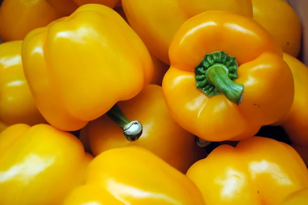 Υπόβαθρο της κίτρινες πιπεριές — Φωτογραφία Αρχείου