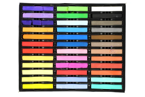 Set gekleurde krijtjes — Stockfoto