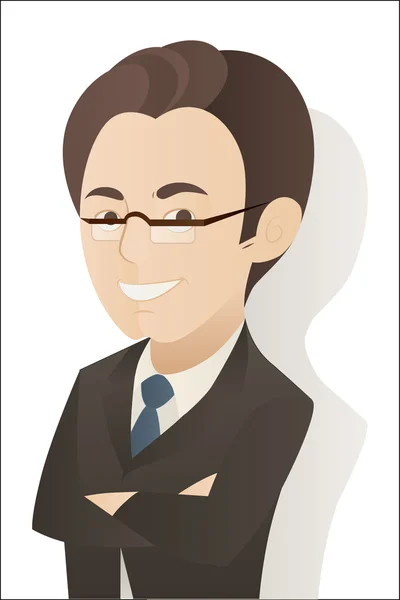 A friendly man in a suit — Stock Vector