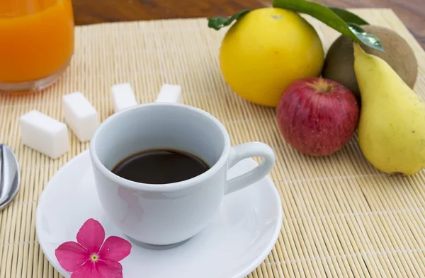 Fruits and coffee — Stock Photo, Image