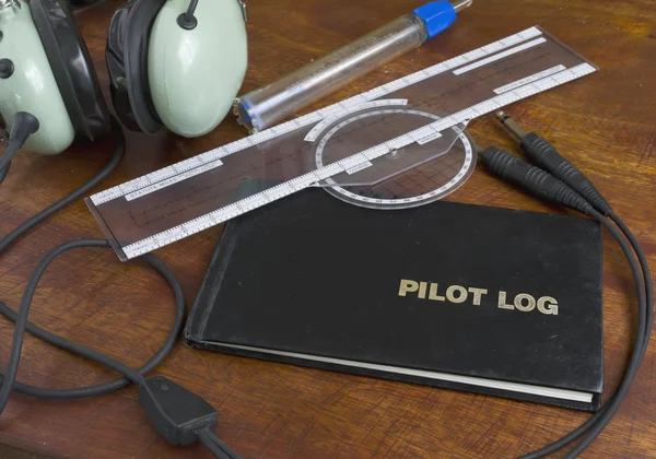 Pilot logg — Stockfoto