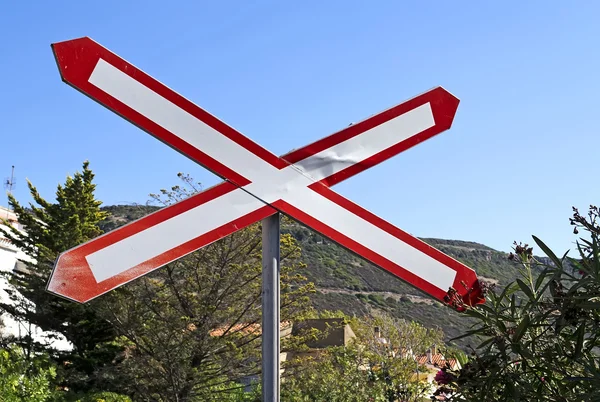 Level crossing sign — Stock Photo, Image