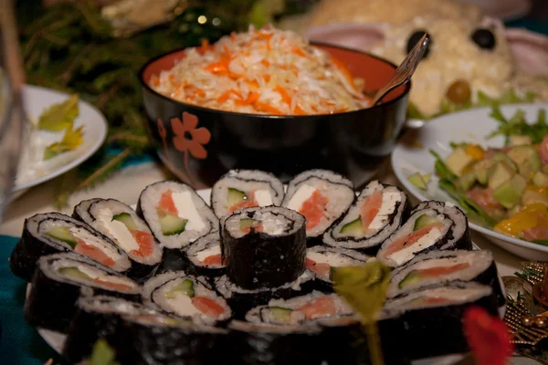 Sushi megteríti az asztalt Jogdíjmentes Stock Fotók