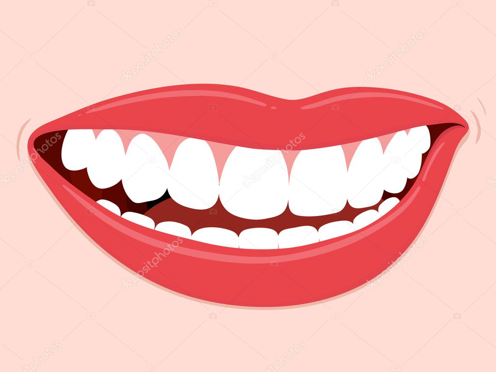 Smiling Mouth Healthy Teeth