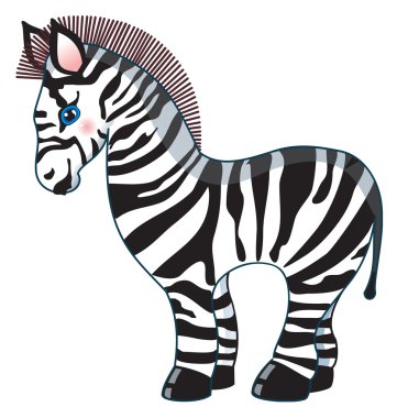 Cute zebra toy clipart