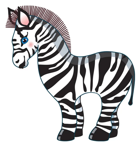 Cute zebra toy — Stock Vector