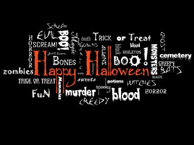 Happy Halloween typography clipart