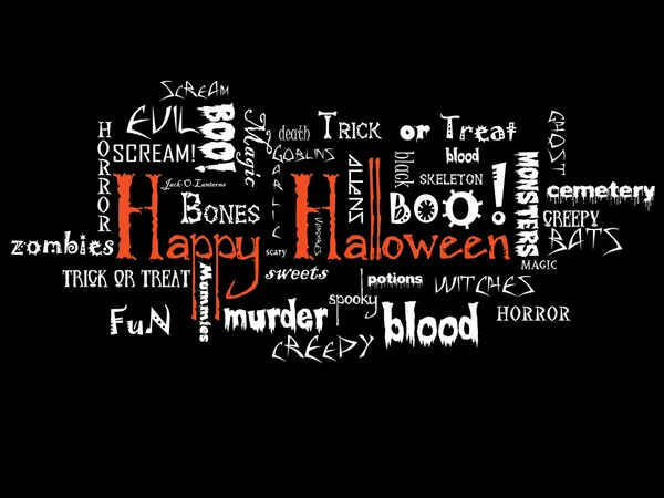 Tipografia de Halloween feliz — Fotografia de Stock