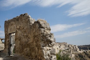 (basilicata, İtalya) - eski şehir (sassi Matera)