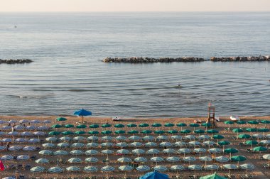 Termoli (Campobasso, Molise, Italy) - The beach at evening clipart