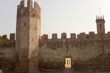 Montagnana (padova, veneto, İtalya) - ortaçağ duvarları