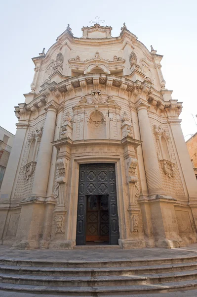 Lecce (Puglia, Italy): Baroque church, facade — Stock Photo, Image