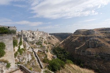 (basilicata, İtalya) - eski şehir (sassi Matera)