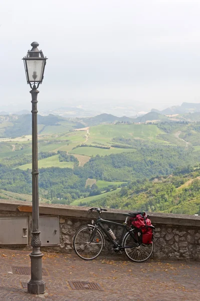 stock image Landscape in Emilia Romagna (Italy) from Sogliano at summer with