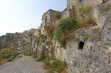 (basilicata, İtalya) - eski şehir (sassi Matera)