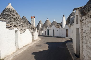 Alberobello (Bari, Puglia, Italy): Street in the trulli town clipart