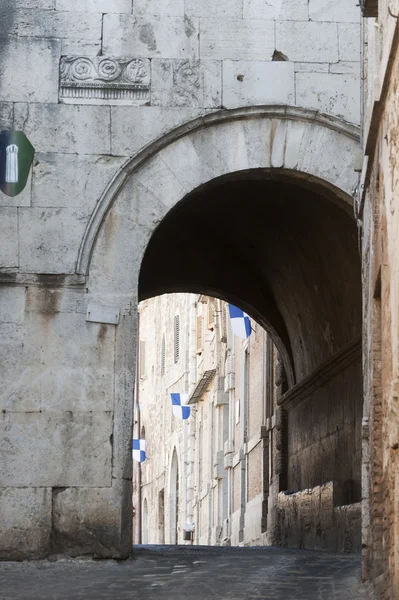 Amelia (terni, Umbrië, Italië) - oude straat — Stockfoto