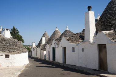 Alberobello (bari puglia, İtalya): trulli şehirdeki sokak