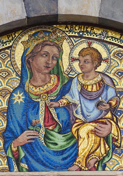 Pisa, mosaikk fra Santa Caterina kirke – stockfoto