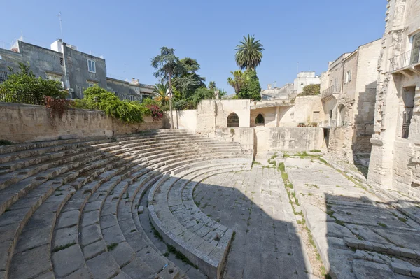 Lecce (Puglia, Italy): Roman theatre, ruins — Stock Photo, Image