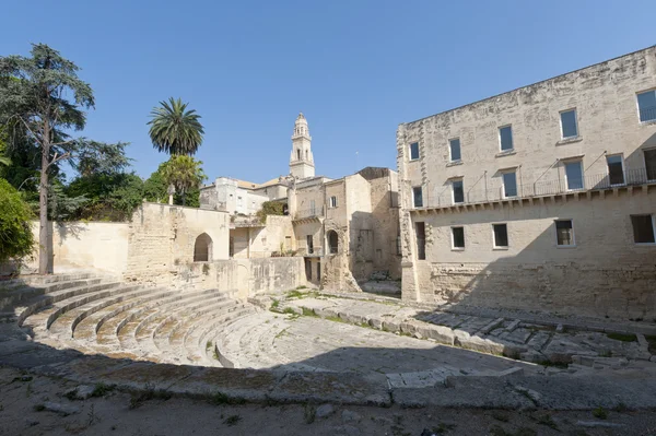 Lecce (Puglia, Italy): Roman theatre, ruins — Stock Photo, Image