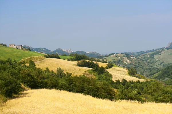 Paisagem em Emilia-Romagna (Itália) no verão — Fotografia de Stock