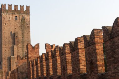 Verona (veneto, İtalya), ponte scaligero, ortaçağ denilen Köprüsü