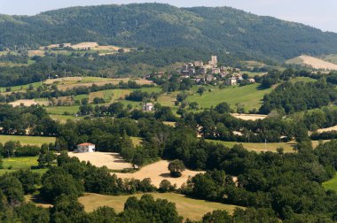 Montefeltro (Marche, Italy), landscape at summer clipart
