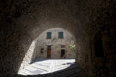 Pennabilli (Pesaro e Urbino, Montefeltro, Marches, Italy), old v clipart