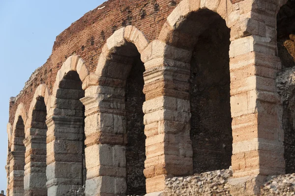 stock image Verona (Veneto, Italy), Arches of Arena, Roman theatre