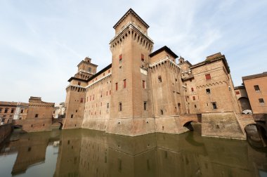 Ferrara (Emilia-Romagna, Italy) - The medieval castle clipart