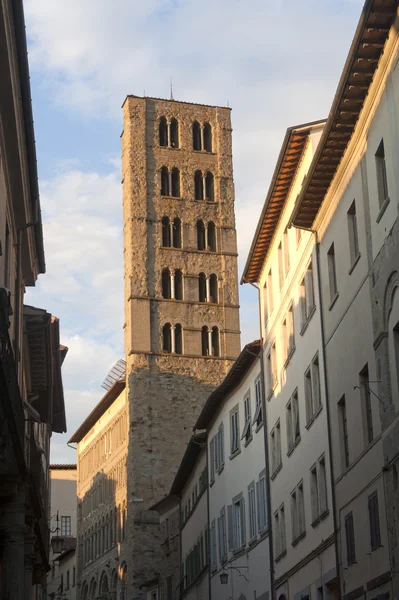 Középkori harangláb, Arezzo (Toscana, Olaszország) — Stock Fotó