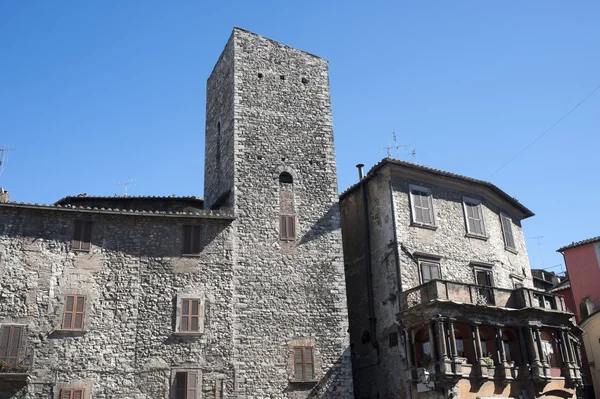 Нарни (Терни, Умбрия, Италия) - Старые здания — стоковое фото