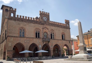 Fidenza (Parma, Emilia-Romagna, Italy) - Town hall, historic bui clipart