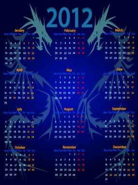 Calendar 2012 clipart