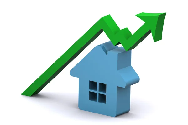 El creciente mercado de la vivienda — Foto de Stock