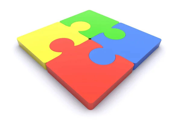 Teamwork Jigsaw — Stock Photo, Image