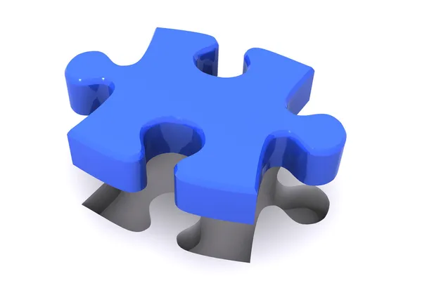 Teamwerk jigsaw — Stockfoto