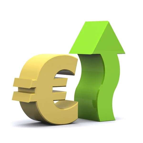 Euro ascendente — Fotografia de Stock