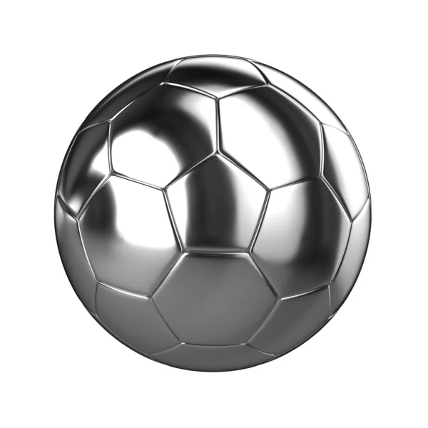 Chrome voetbal — Stockfoto
