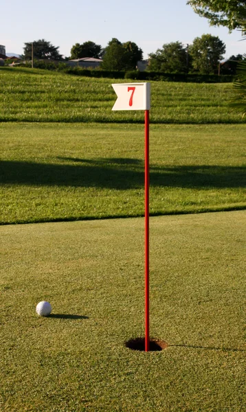 Buraco de golfe número 7 — Fotografia de Stock