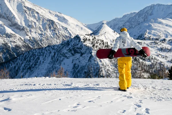 Snowboard on the mountain — Stock Photo, Image