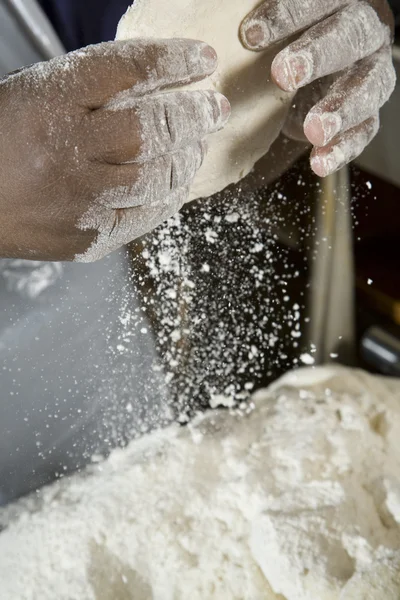 stock image Hands preparing dough