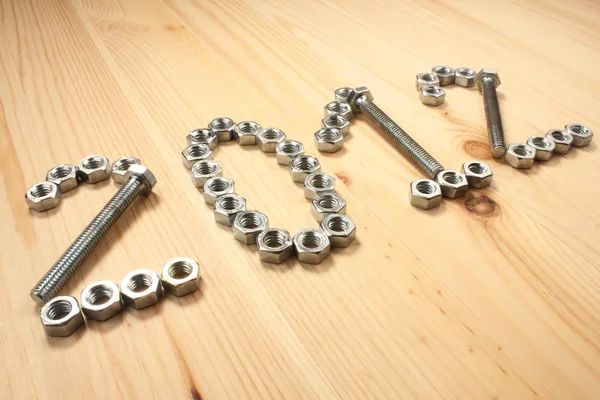 stock image 2012 of bolts and nuts